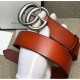 Fake Gucci belt with Double G buckle cuir 406831 Replica