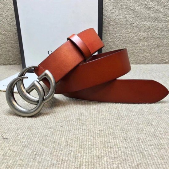 Fake Gucci belt with Double G buckle cuir 406831 Replica