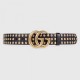 Replica Gucci belt with Double G buckle and Studs 409402 Black