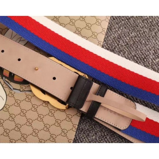 Fake Gucci Sylvie Web belt with double G buckle black 409416 Replica Fake Gucci Sylvie Web belt with double G buckle black 409416 Replica