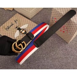 Fake Gucci Sylvie Web belt with double G buckle black 409416 Replica