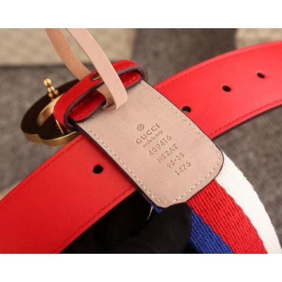 Replica Gucci Sylvie Web belt with double G buckle red 409416 Fake Gucci Sylvie Web belt with double G buckle red 409416 Replica