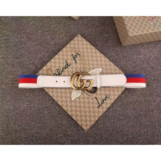 Replica Gucci Sylvie Web belt with double G buckle white 409416 Fake Gucci Sylvie Web belt with double G buckle white 409416 Replica