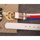 Replica Gucci Sylvie Web belt with double G buckle white 409416 Fake Gucci Sylvie Web belt with double G buckle white 409416 Replica