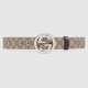 Replica Gucci GG Supreme belt with G buckle beige brown 411924