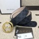 Fake Gucci GG Supreme belt with G buckle black 411924 Replica