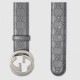 Fake Gucci Signature belt with G buckle Grey 411924 Replica
