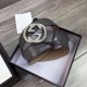 Fake Gucci Signature belt with G buckle Grey 411924 Replica
