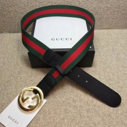 Replica Gucci Web belt with G buckle black 411924