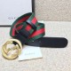 Replica Gucci Web belt with G buckle black 411924