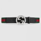 Replica Gucci Web belt with G buckle black 411924