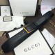 Replica Gucci belt with rectangular buckle black 429028