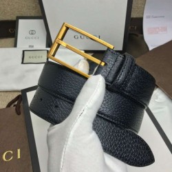 Replica Gucci belt with rectangular buckle black 429028