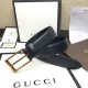 Replica Gucci belt with rectangular buckle black 429028