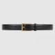 Replica Gucci belt with rectangular buckle black 429028