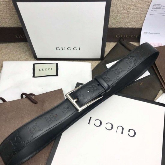 Fake Gucci Signature belt black 429028 Replica Replica Gucci Signature belt black 429028