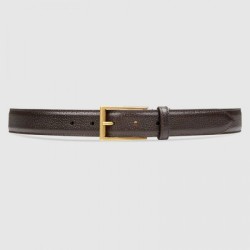 Fake Gucci belt with rectangular buckle brown 429028 Replica