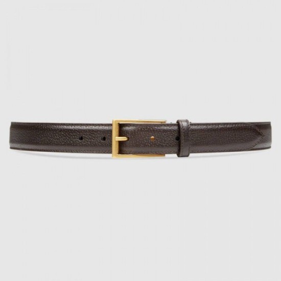 Fake Gucci belt with rectangular buckle brown 429028 Replica