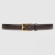 Fake Gucci belt with rectangular buckle brown 429028 Replica