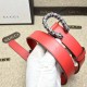 Replica Gucci belt with crystal Dionysus buckle red 432142