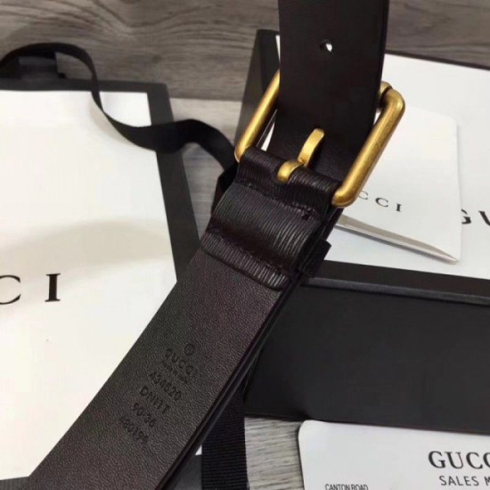 Replica Gucci belt with Kingsnake Black 434520