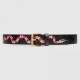 Replica Gucci belt with Kingsnake Black 434520