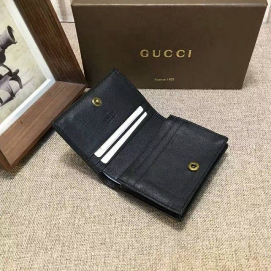 Replica Gucci GG Marmont card case in Black 443125 Replica Gucci GG Marmont card case in Black 443125