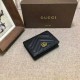 Replica Gucci GG Marmont card case in Black 443125 Replica Gucci GG Marmont card case in Black 443125
