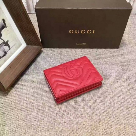 Replica Gucci GG Marmont card case in Red 443125 Replica Gucci GG Marmont card case in Red 443125