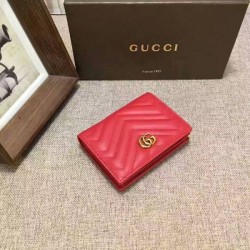 Replica Gucci GG Marmont card case in Red 443125