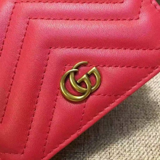 Replica Gucci GG Marmont card case in Red 443125 Replica Gucci GG Marmont card case in Red 443125