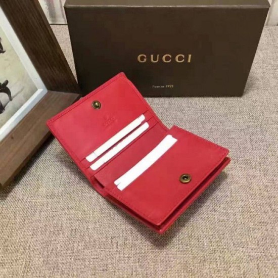 Replica Gucci GG Marmont card case in Red 443125 Replica Gucci GG Marmont card case in Red 443125