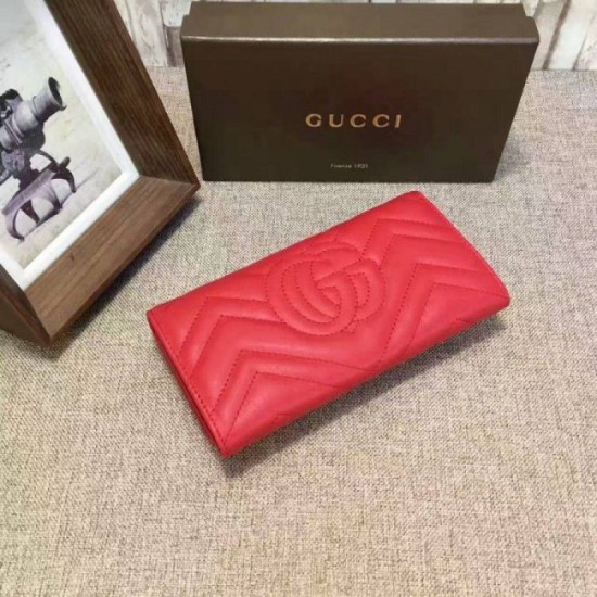 Replica Gucci GG Marmont continental wallet in Red 443436 Replica Gucci GG Marmont continental wallet in Red 443436