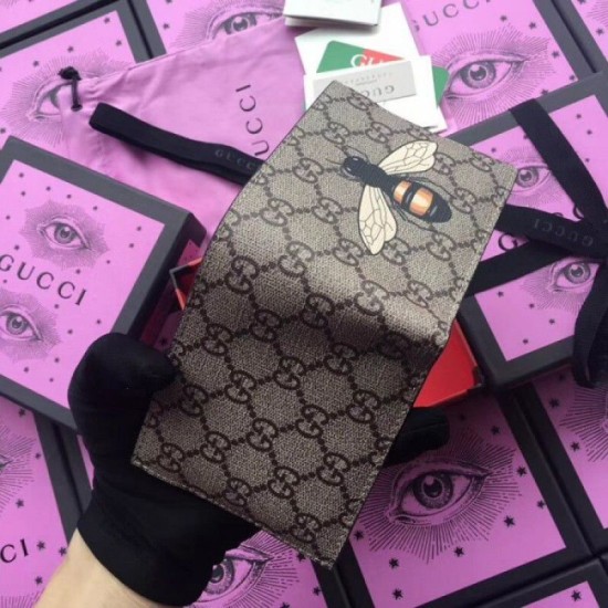 Replica Gucci Bee print GG Supreme wallet 451268 Replica Gucci Bee print GG Supreme wallet 451268