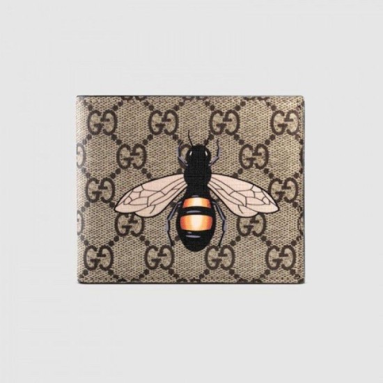 Replica Gucci Bee print GG Supreme wallet 451268 Replica Gucci Bee print GG Supreme wallet 451268