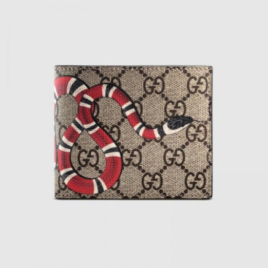 Replica Gucci Kingsnake print GG Supreme wallet 451268 Replica Gucci Kingsnake print GG Supreme wallet 451268