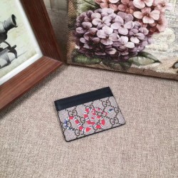 Replica Gucci Kingsnake print GG Supreme card case 451277