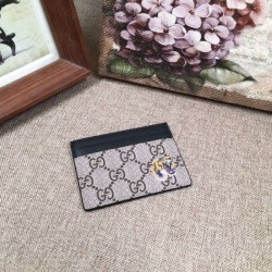 Replica Gucci Tiger print GG Supreme card case 451277