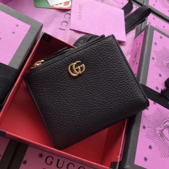 Replica Gucci GG Marmont wallet black 474747 Fake Gucci GG Marmont wallet black 474747 Replica