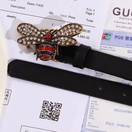 Replica Gucci Queen Margaret belt black 476452
