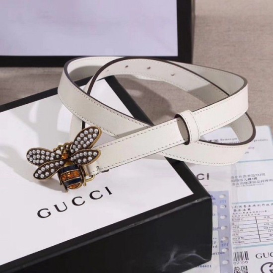 Replica Gucci Queen Margaret belt white 476452