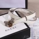 Replica Gucci Queen Margaret belt white 476452
