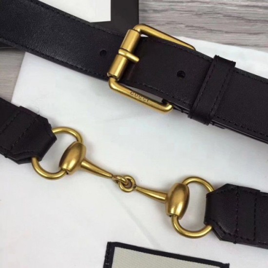 Replica Gucci belt with Horsebit black 488939 Fake Gucci belt with Horsebit black 488939 Replica
