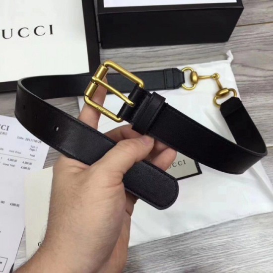 Replica Gucci belt with Horsebit black 488939 Fake Gucci belt with Horsebit black 488939 Replica
