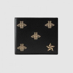 Replica Gucci Bee Star bi-fold wallet black 495055