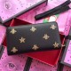 Fake Gucci Bee Star zip around wallet black 495062 Replica Fake Gucci Bee Star zip around wallet black 495062 Replica