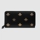 Fake Gucci Bee Star zip around wallet black 495062 Replica Fake Gucci Bee Star zip around wallet black 495062 Replica
