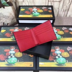 Replica Gucci Print bi-fold wallet red 496309