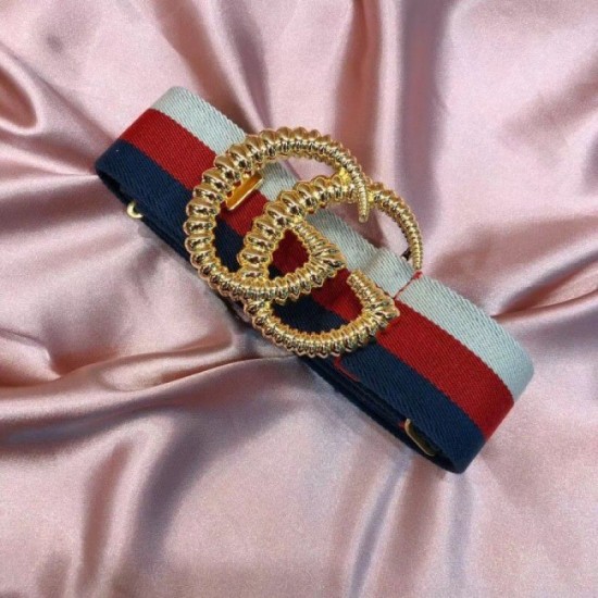 Replica Gucci Web elastic belt with torchon Double G buckle 524101 Fake Gucci Web elastic belt with torchon Double G buckle 524101 Replica