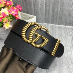 Fake Gucci belt with torchon Double G buckle black 524105 Replica